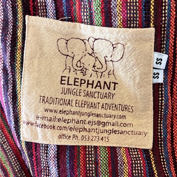 Boho Multicolor V-Neck Poncho From Thailand - Picture 4 of 7